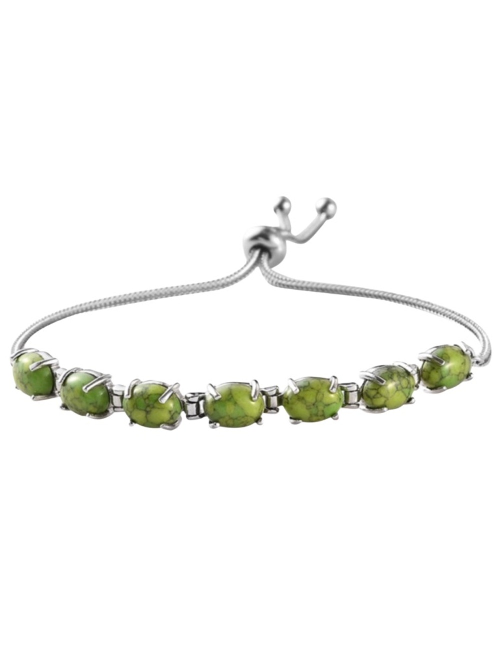 Green Howlite Bolo Bracelet